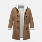 Women's Button-Front Hooded Overcoat