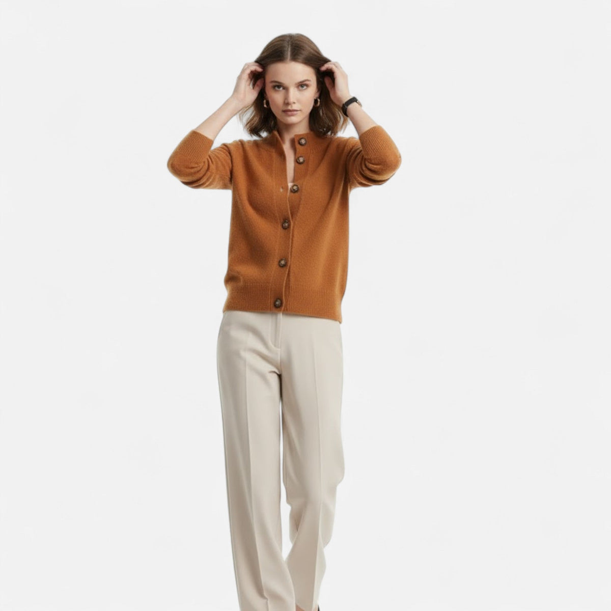 Women's Stand-Collar Knit Coat