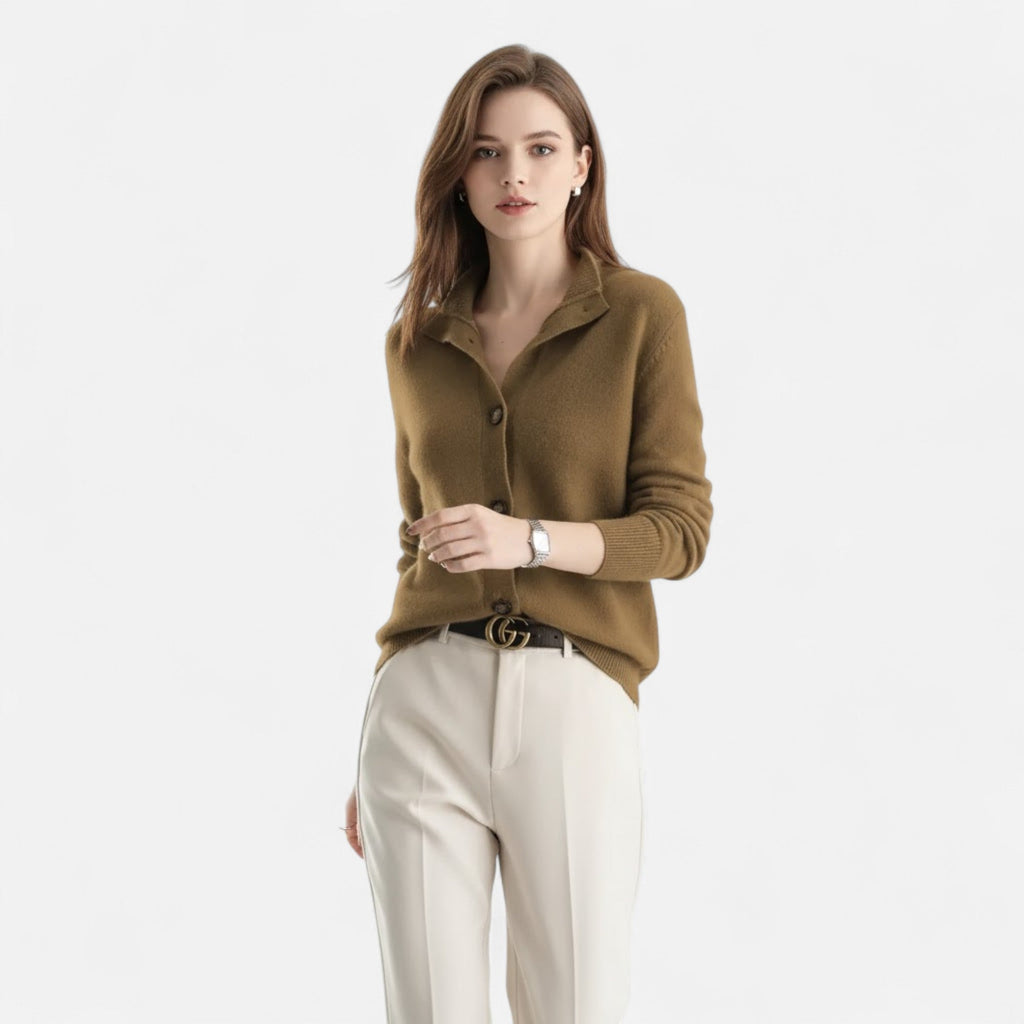 Women's Stand-Collar Knit Coat