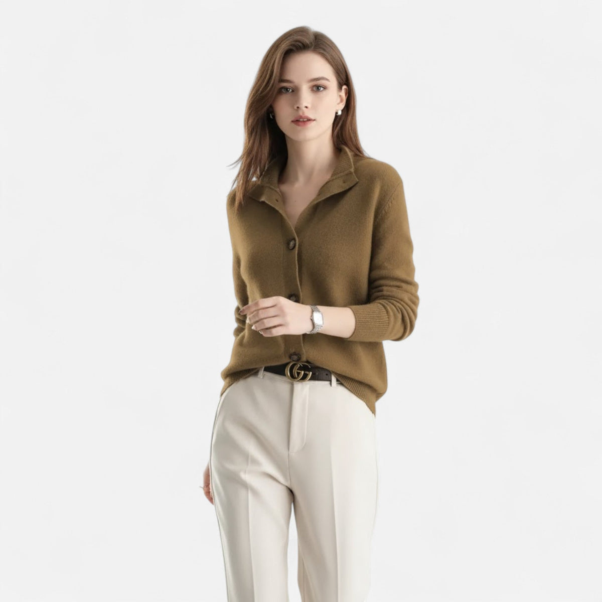 Women's Stand-Collar Knit Coat