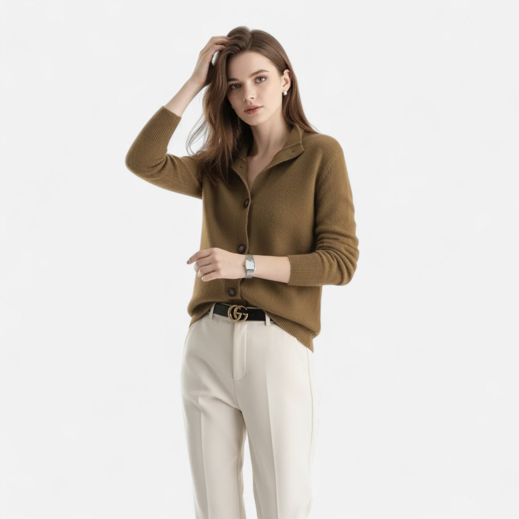 Women's Stand-Collar Knit Coat
