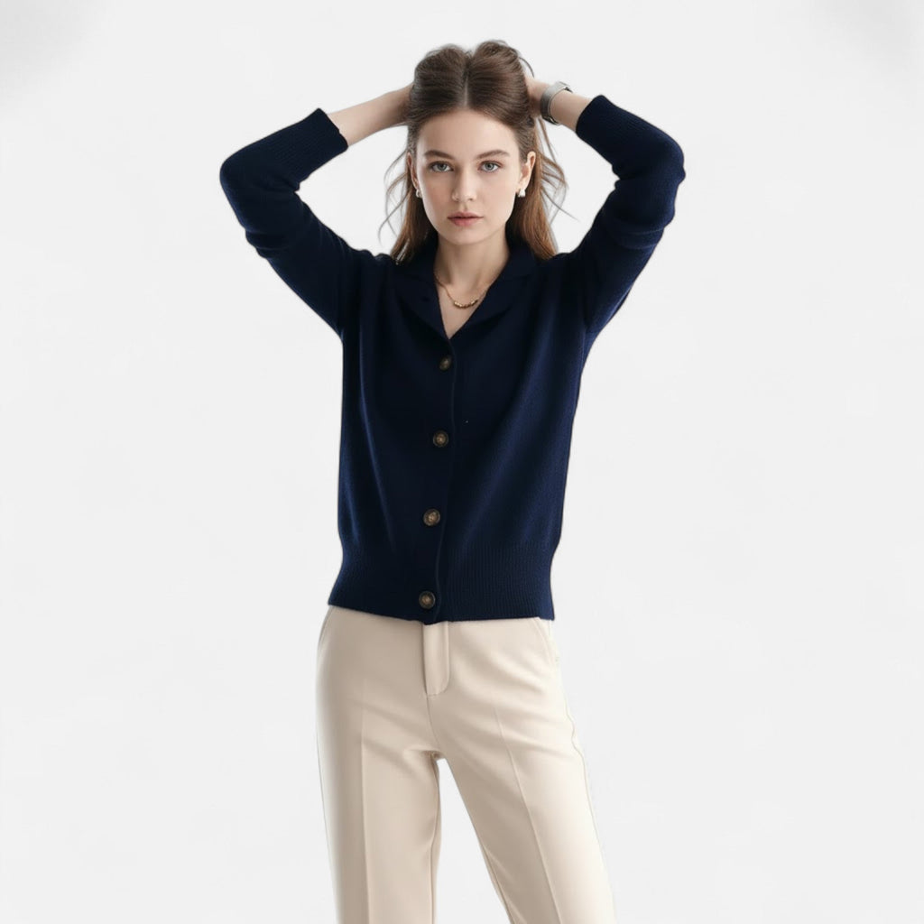 Women's Stand-Collar Knit Coat