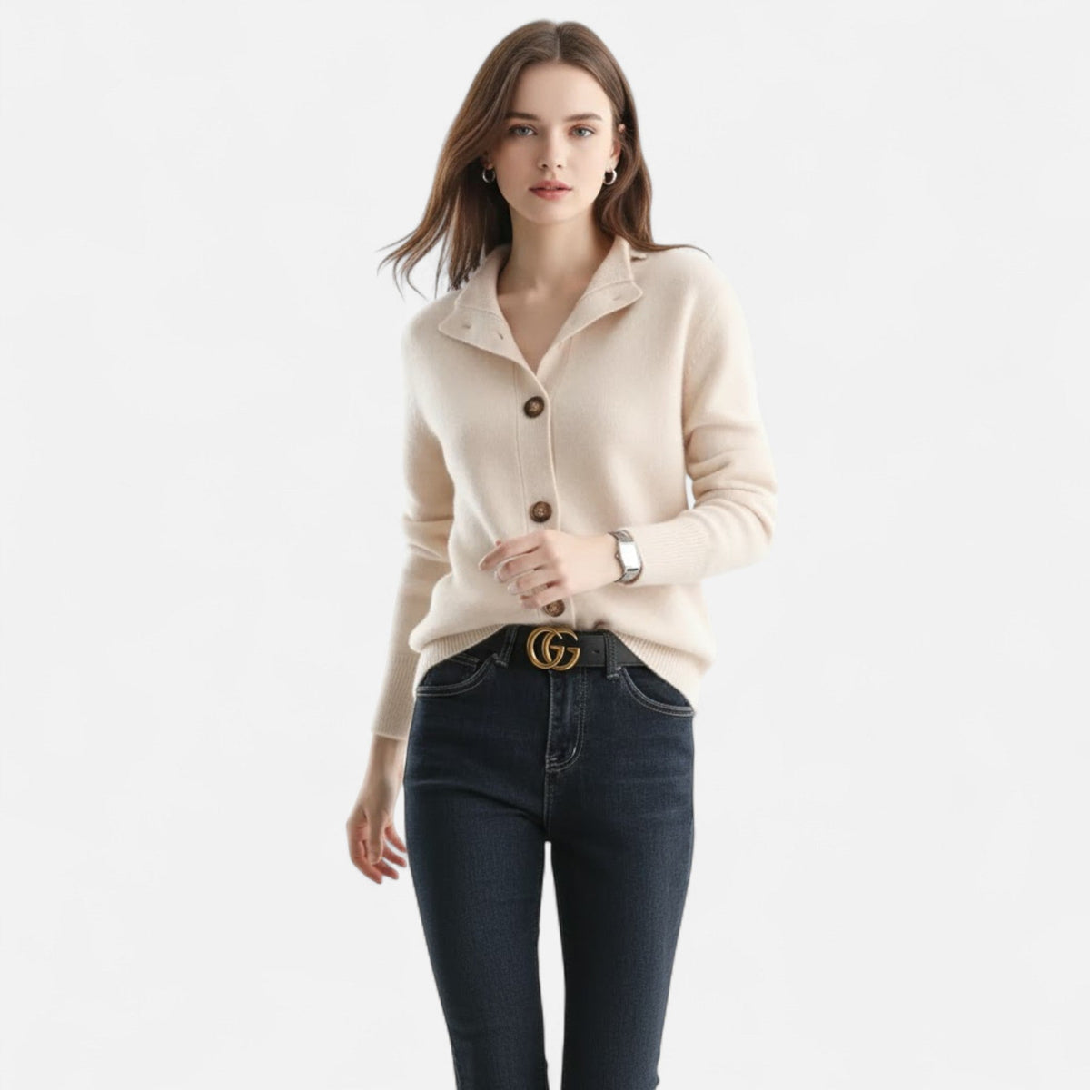 Women's Stand-Collar Knit Coat
