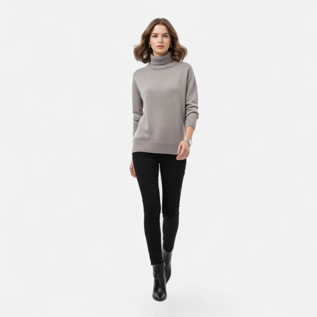 Women's Oversized Wool-Blend Roll Neck Jumper