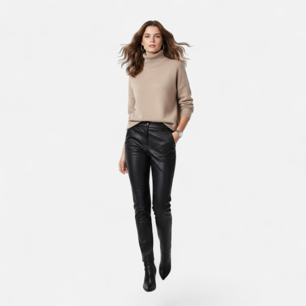 Women's Oversized Wool-Blend Roll Neck Jumper