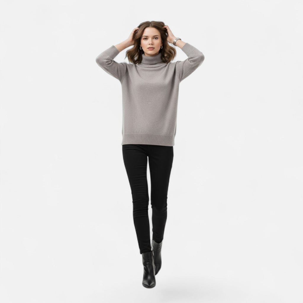 Women's Oversized Wool-Blend Roll Neck Jumper