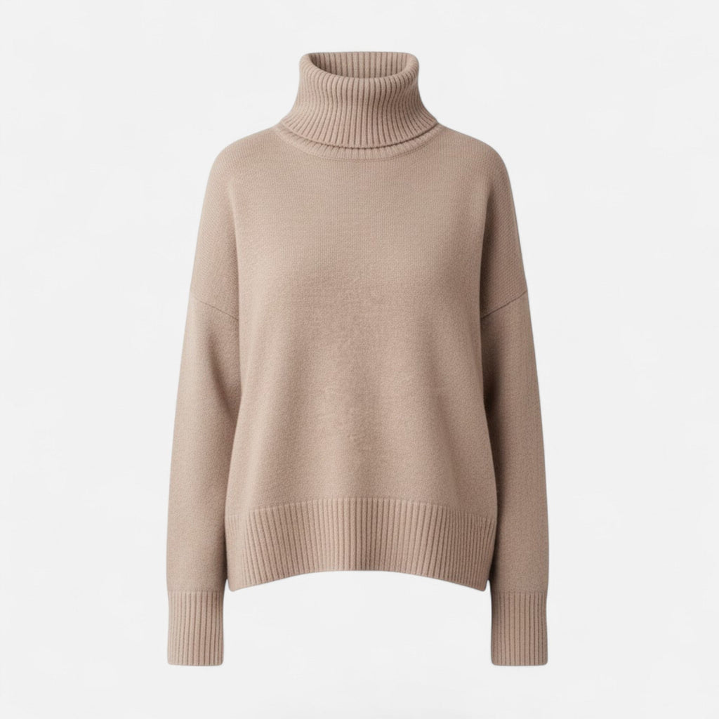 Women's Oversized Wool-Blend Roll Neck Jumper