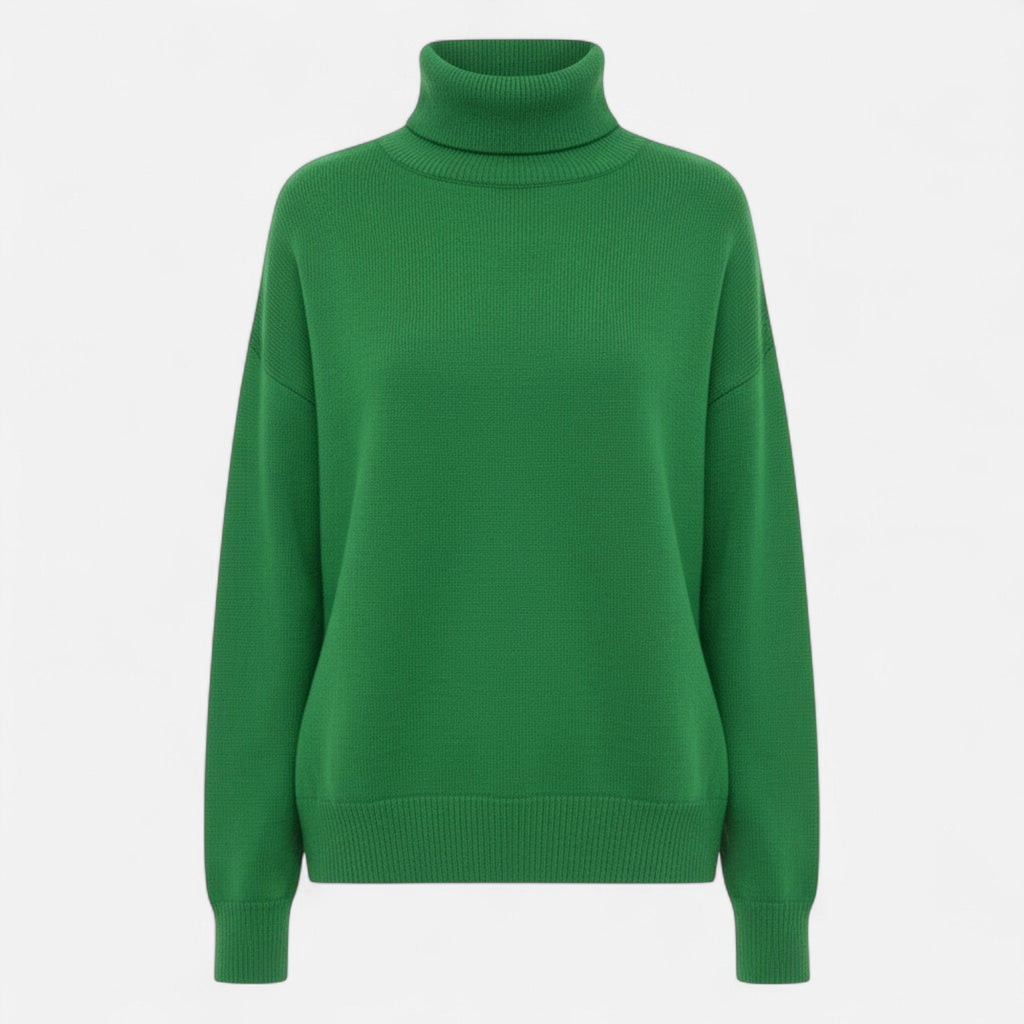 Women's Oversized Wool-Blend Roll Neck Jumper