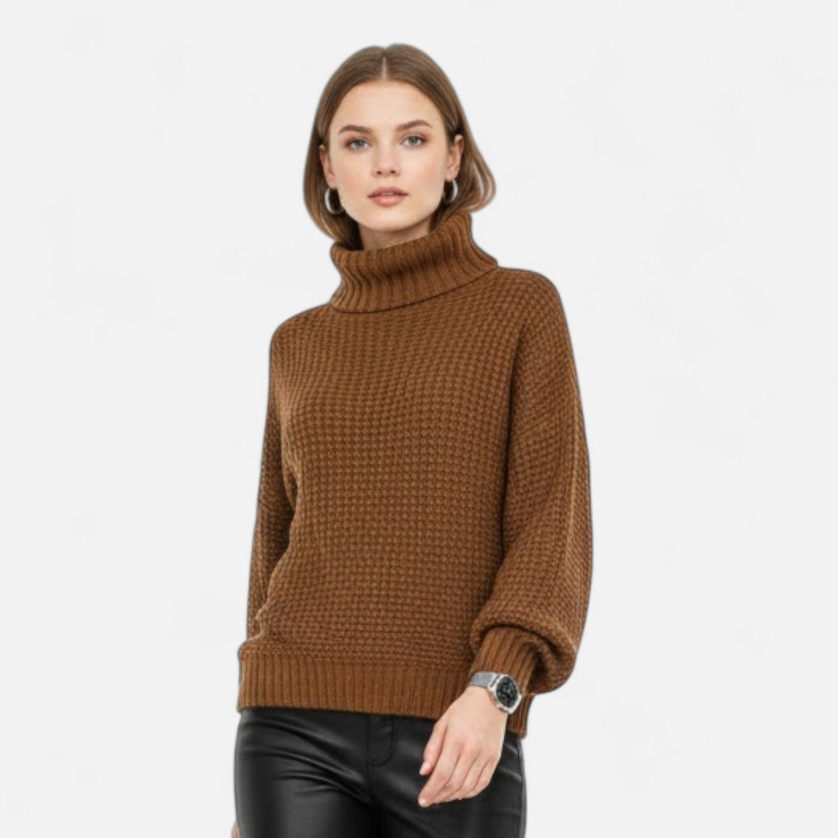Women's Wool-Blend Roll Neck Jumper
