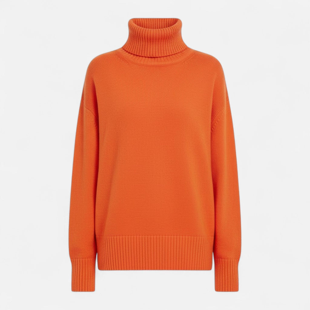 Women's Oversized Wool-Blend Roll Neck Jumper