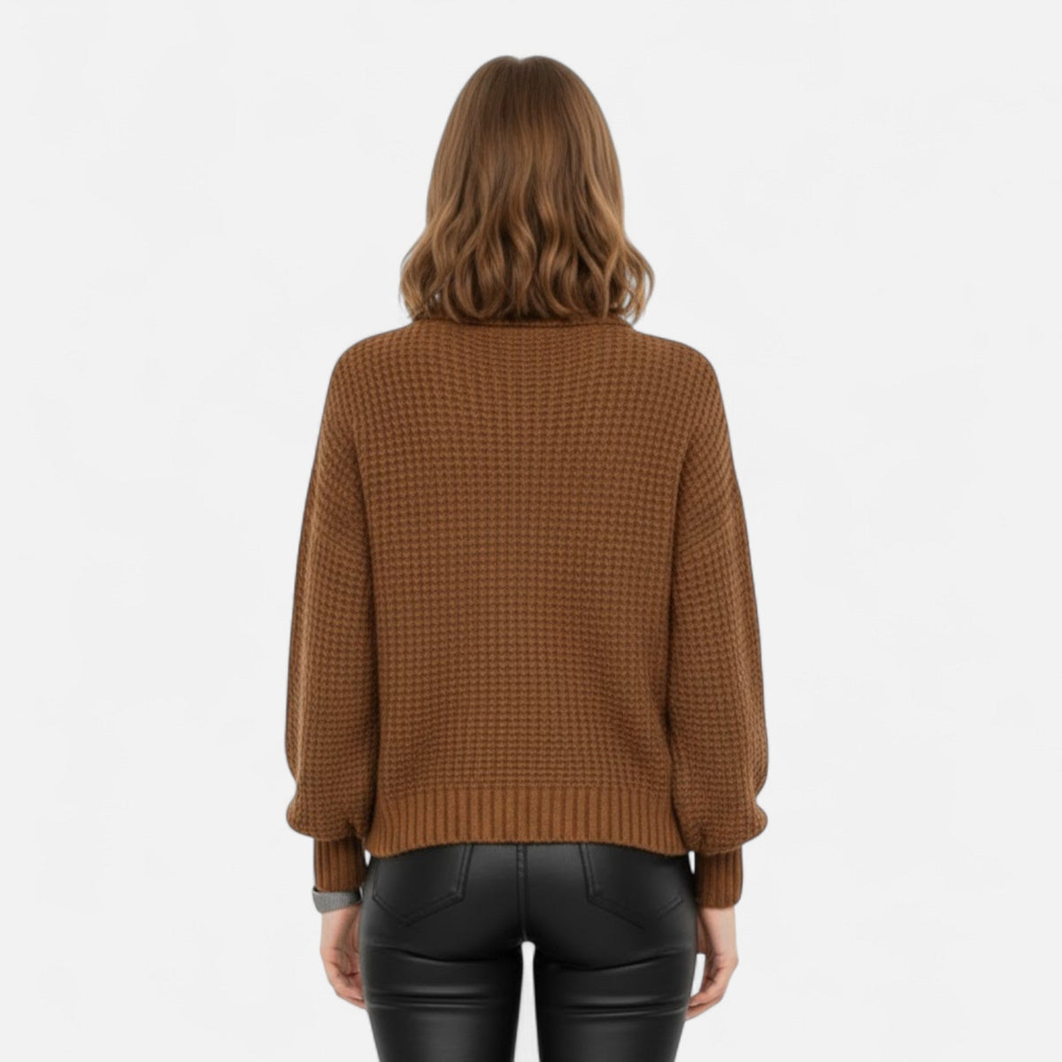 Women's Wool-Blend Roll Neck Jumper