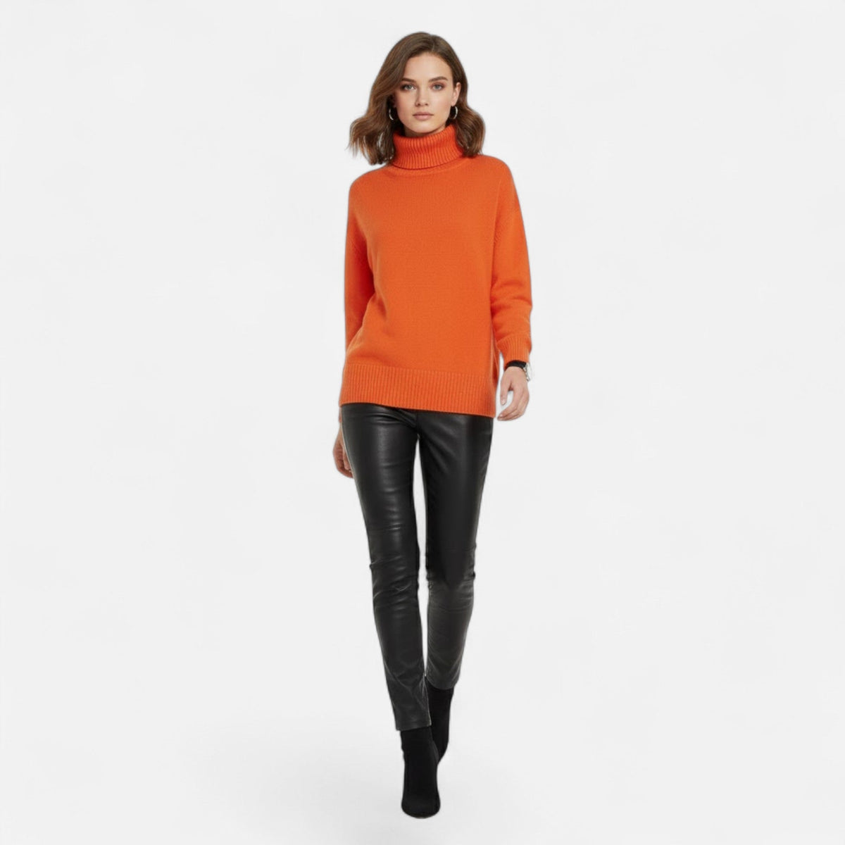 Women's Oversized Wool-Blend Roll Neck Jumper