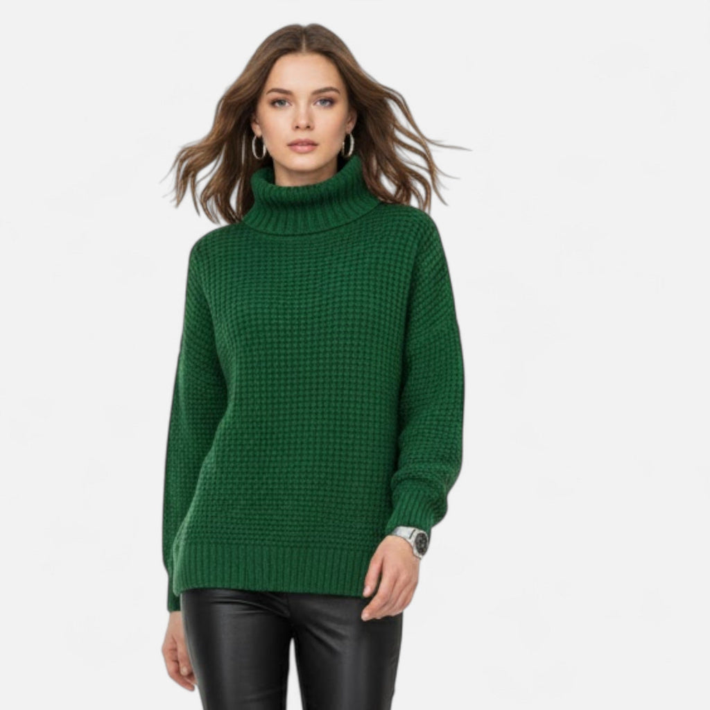 Women's Wool-Blend Roll Neck Jumper