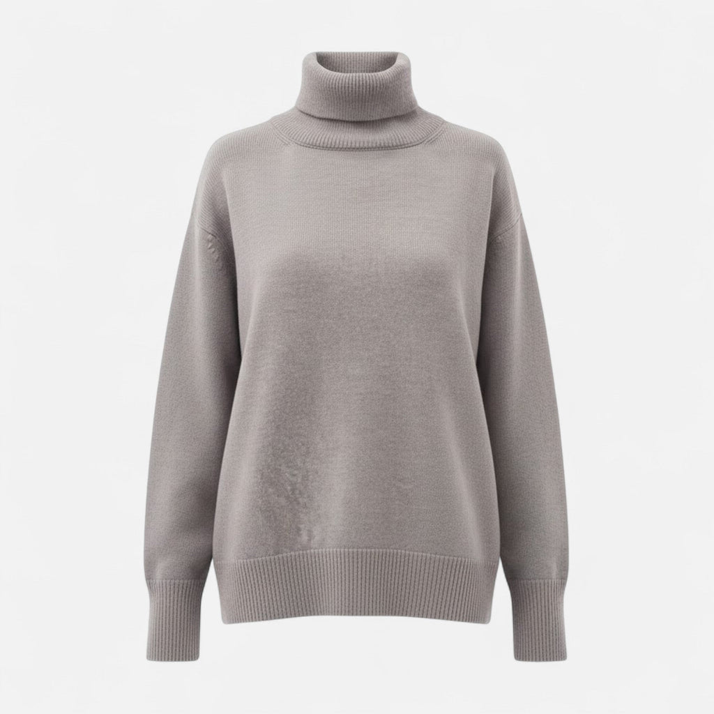 Women's Oversized Wool-Blend Roll Neck Jumper