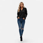 Women's Zip-Front Stand-Collar Jumper