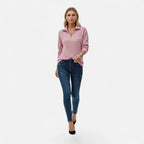 Women's Zip-Front Stand-Collar Jumper