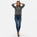Women's Zip-Front Stand-Collar Jumper