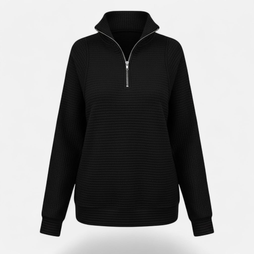 Women's Zip-Front Stand-Collar Jumper