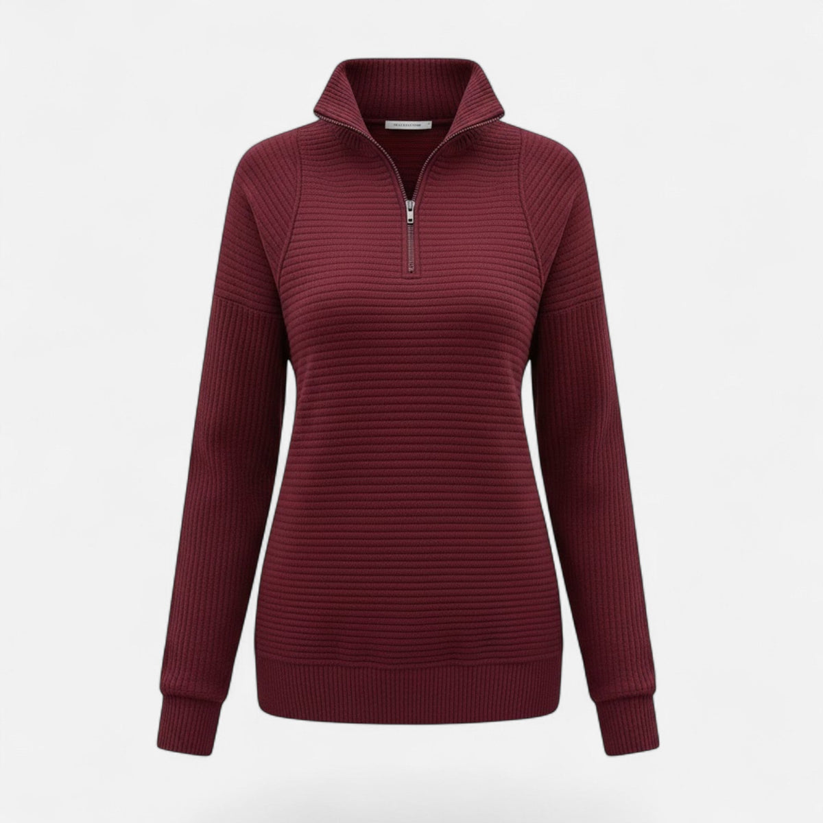 Women's Zip-Front Stand-Collar Jumper