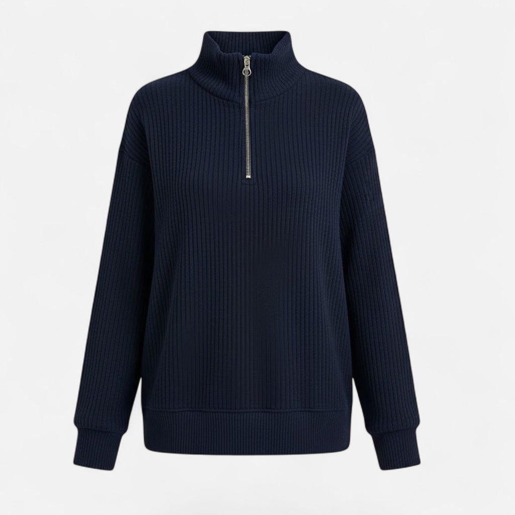 Women's Zip-Front Stand-Collar Jumper