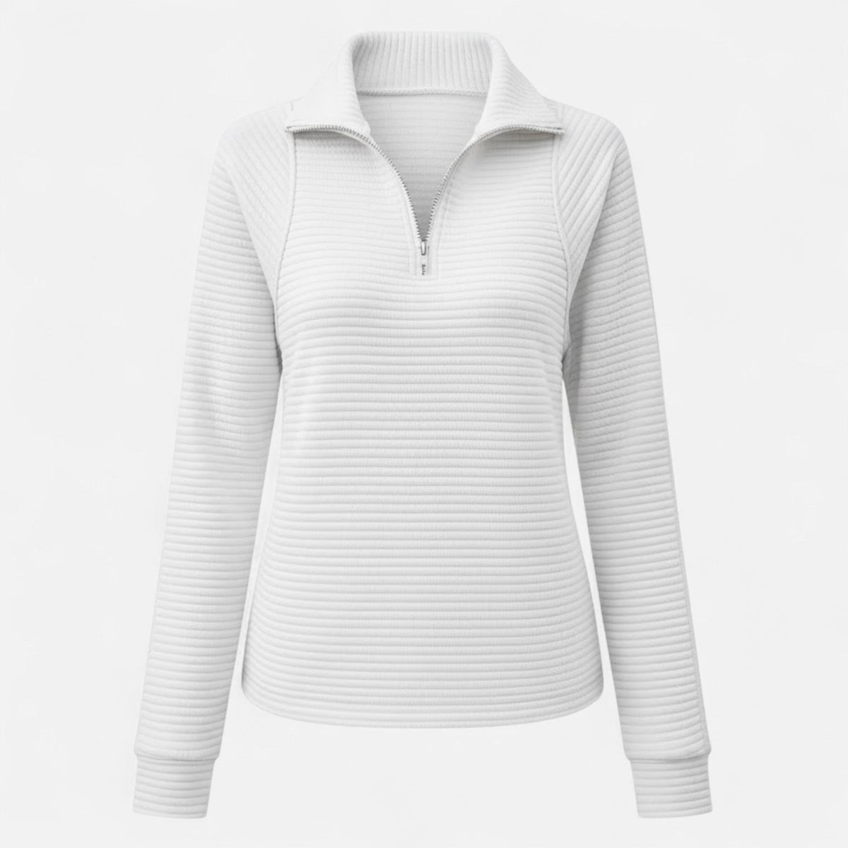 Women's Zip-Front Stand-Collar Jumper