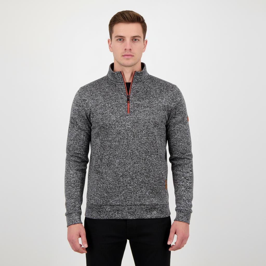 Men's Funnel Neck Quarter Zip Jumper