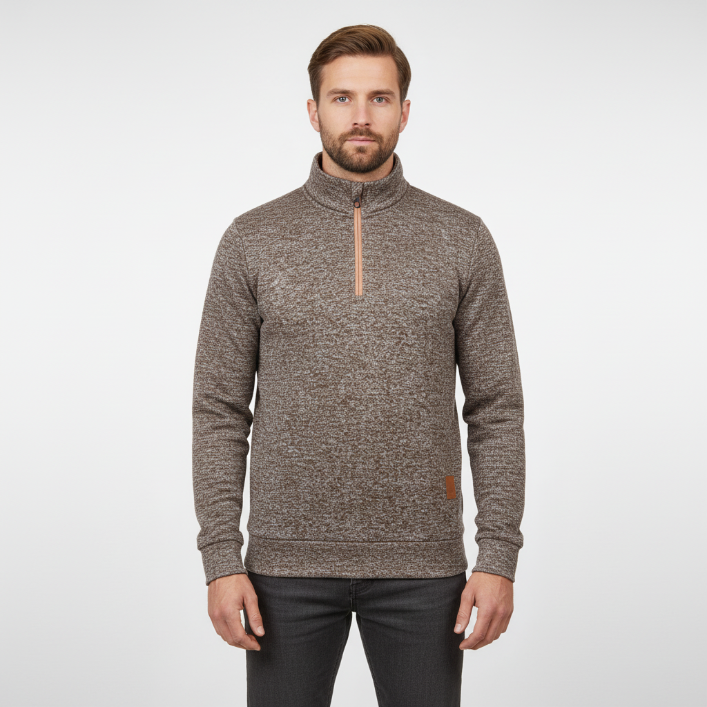 Men's Funnel Neck Quarter Zip Jumper