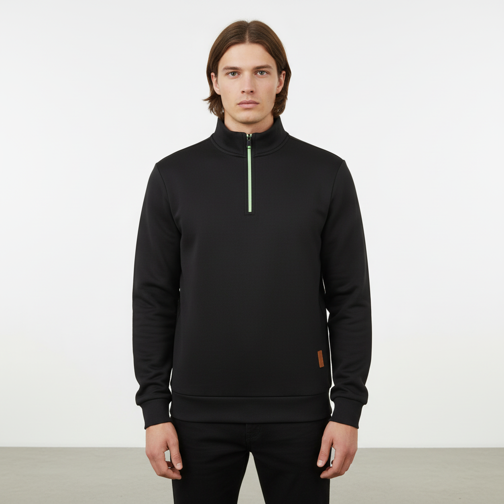 Men's Funnel Neck Quarter Zip Jumper