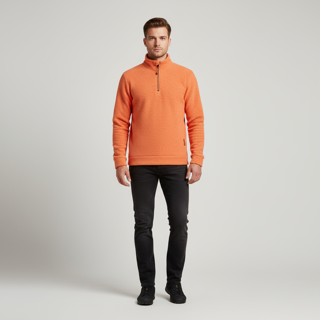 Men's Funnel Neck Quarter Zip Jumper