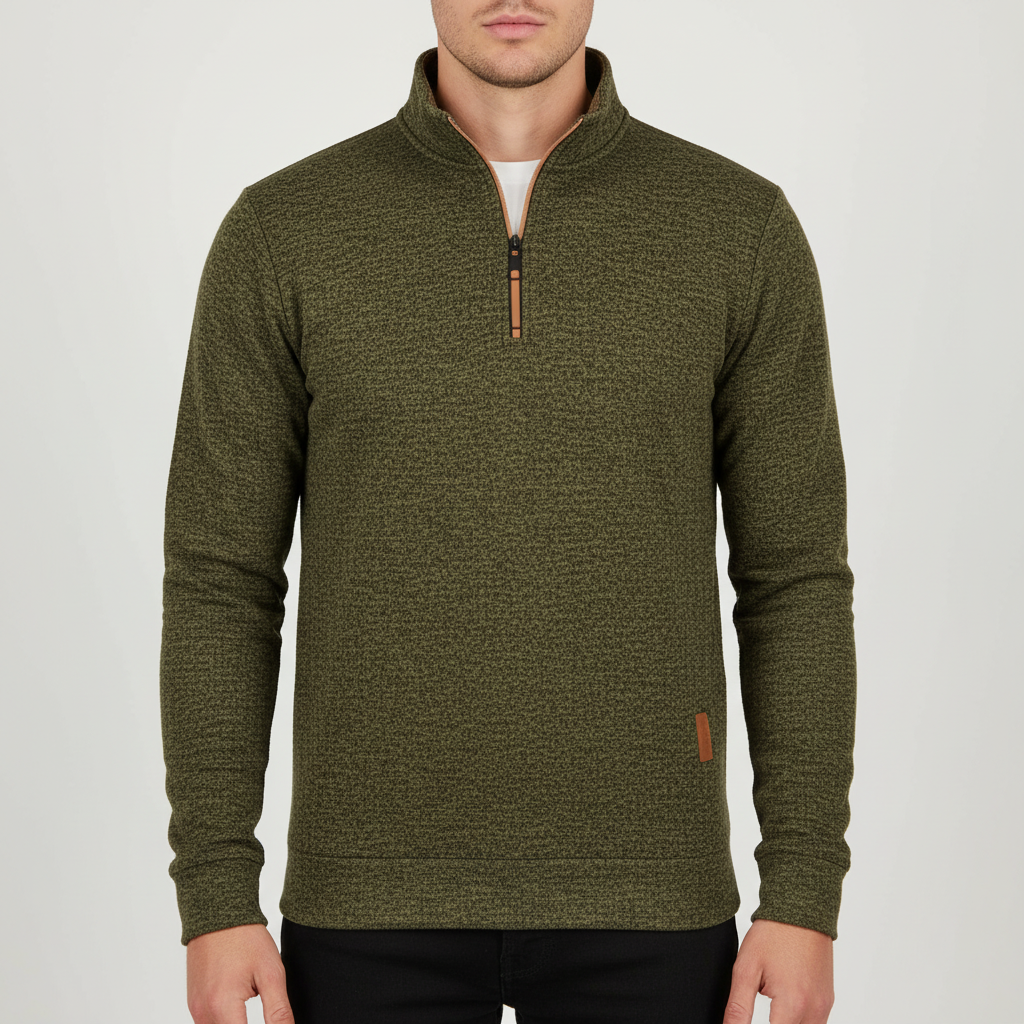 Men's Funnel Neck Quarter Zip Jumper