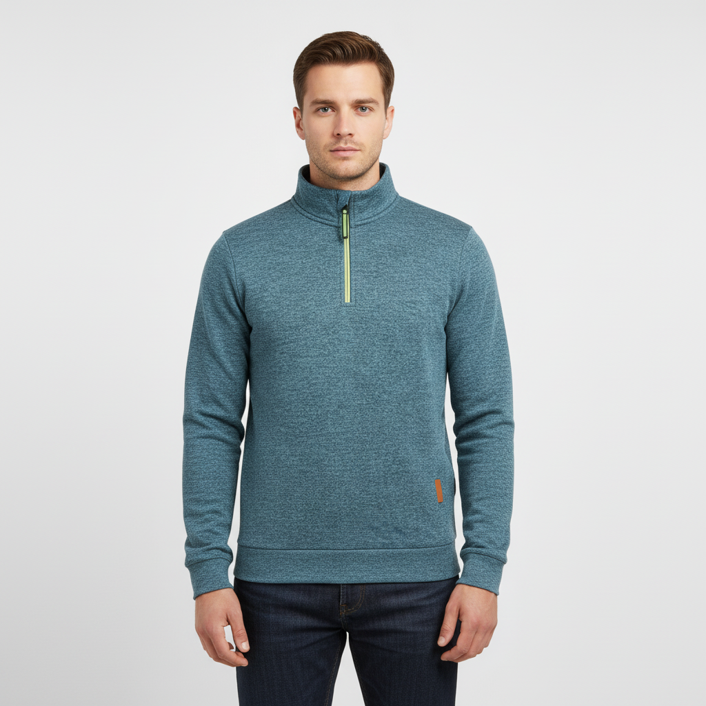 Men's Funnel Neck Quarter Zip Jumper