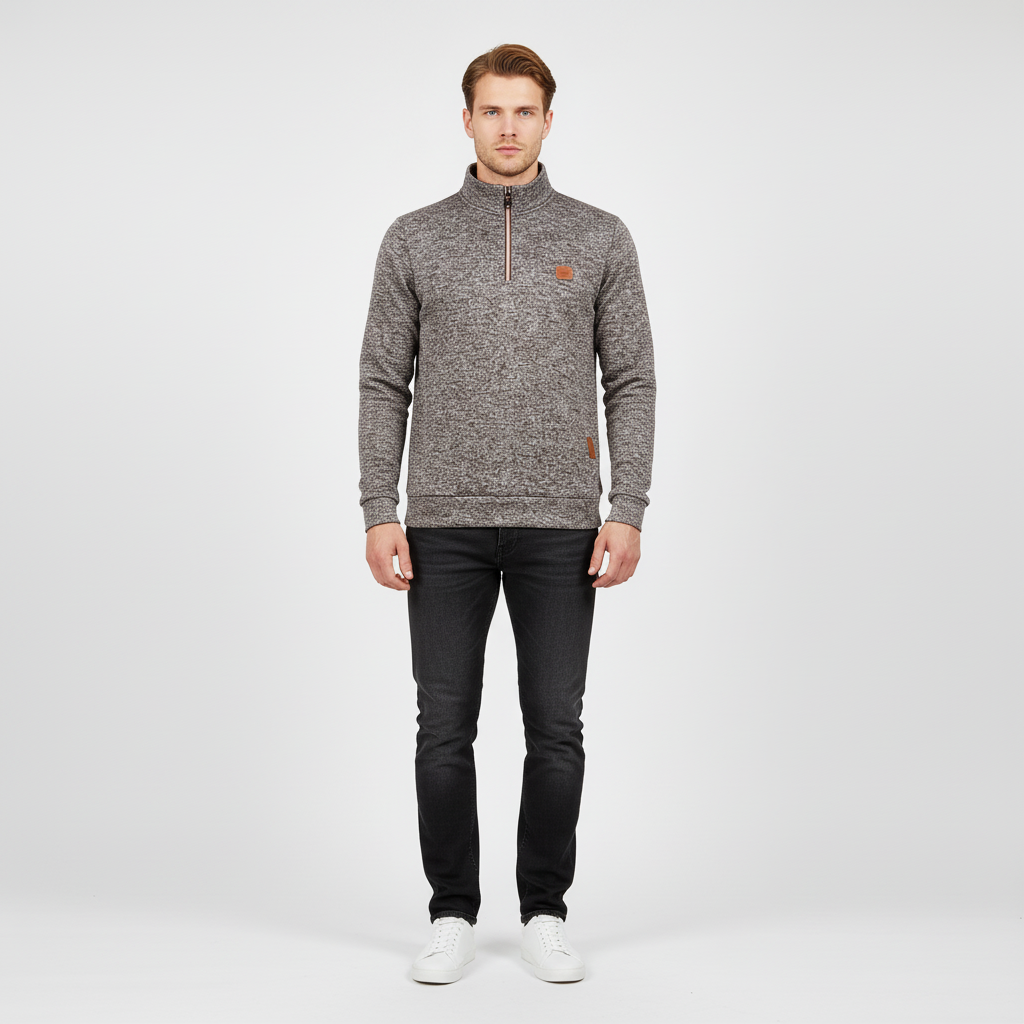 Men's Funnel Neck Quarter Zip Jumper