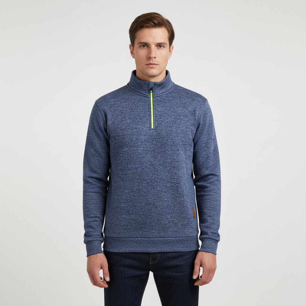 Men's Funnel Neck Quarter Zip Jumper