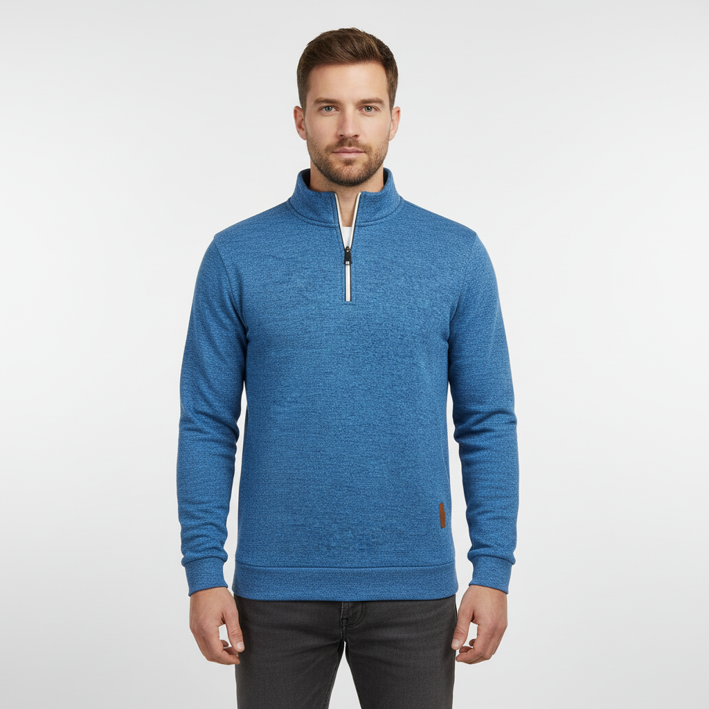 Men's Funnel Neck Quarter Zip Jumper