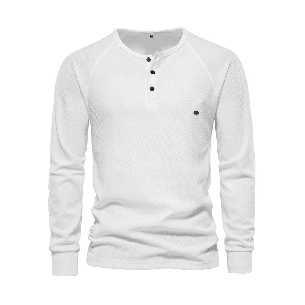 Men's Waffle Henley Shirt