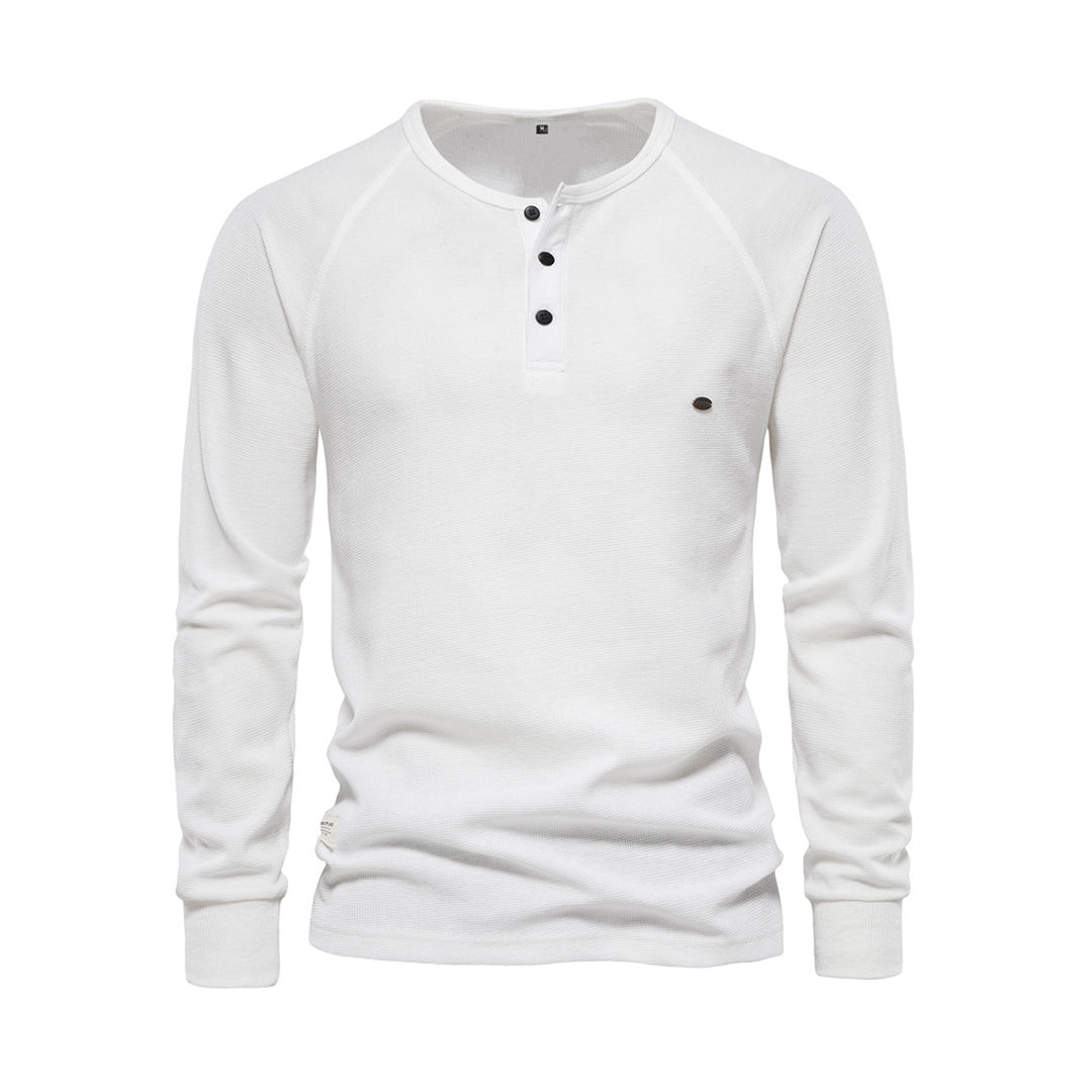 Men's Waffle Henley Shirt
