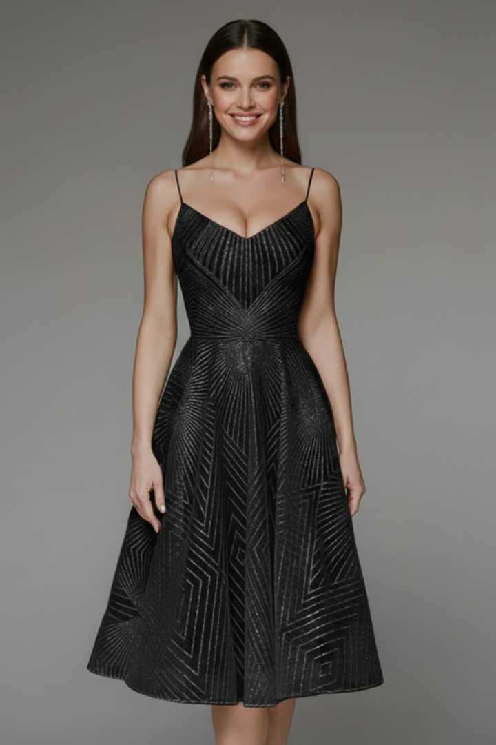 Women's Sculpted Fit-and-Flare Dress