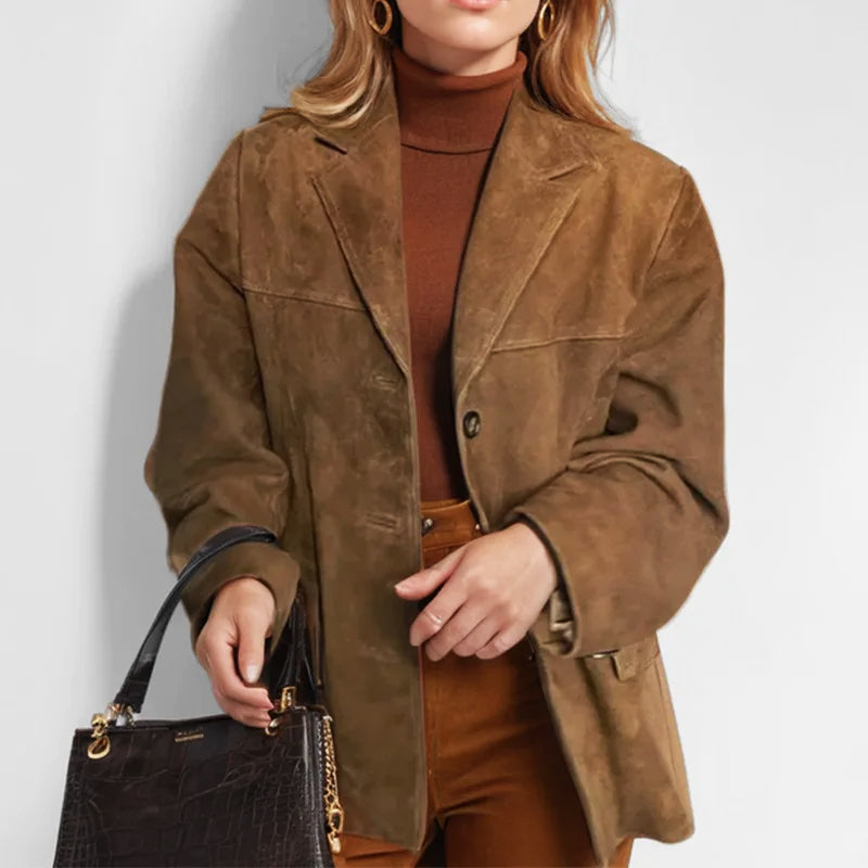 Women's Relaxed Suede-Look Blazer