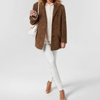 Women's Relaxed Suede-Look Blazer