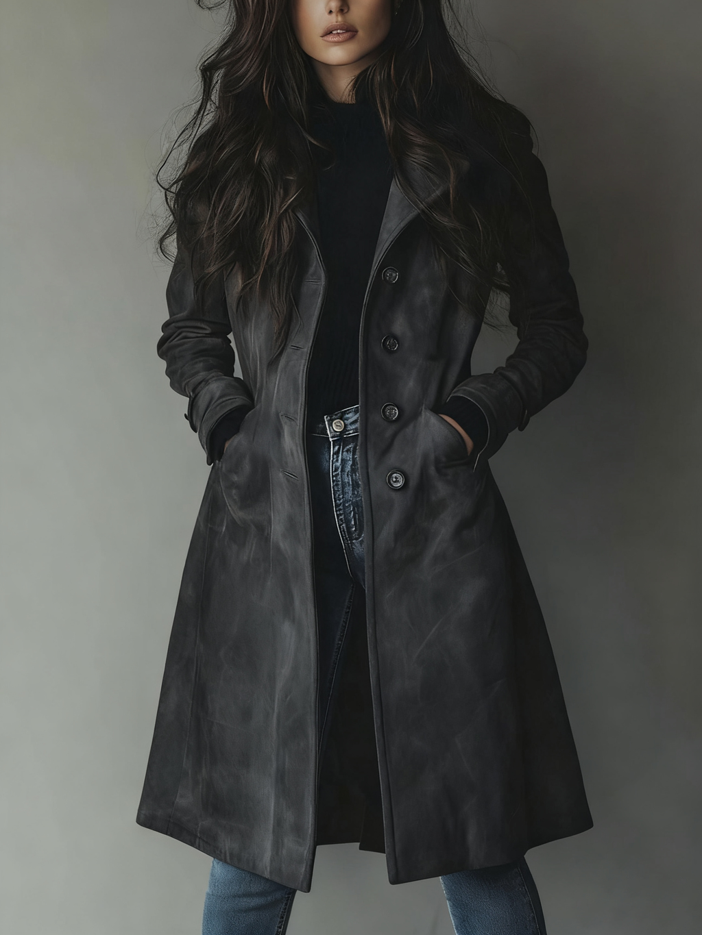 Women's Longline Trench Overcoat