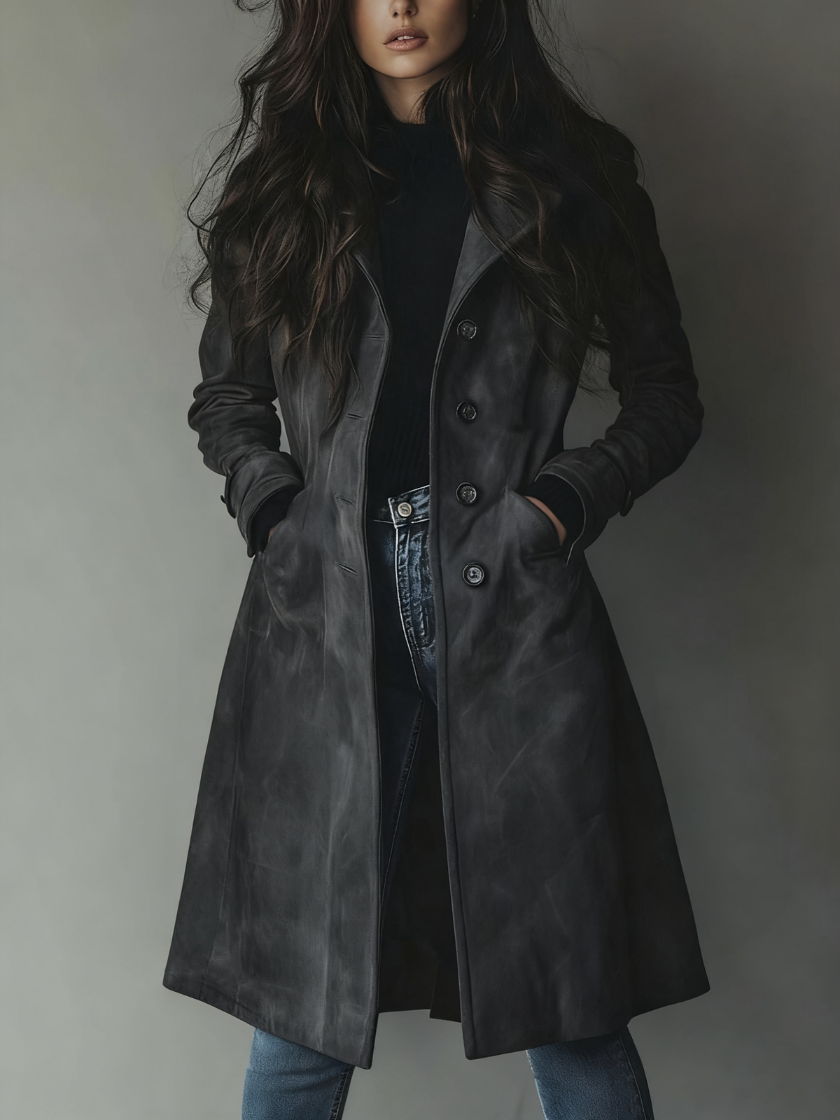 Women's Longline Trench Overcoat