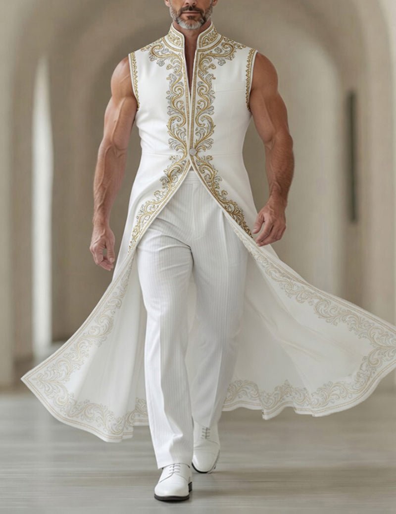 Men's Mandarin Collar Tailcoat Jacket