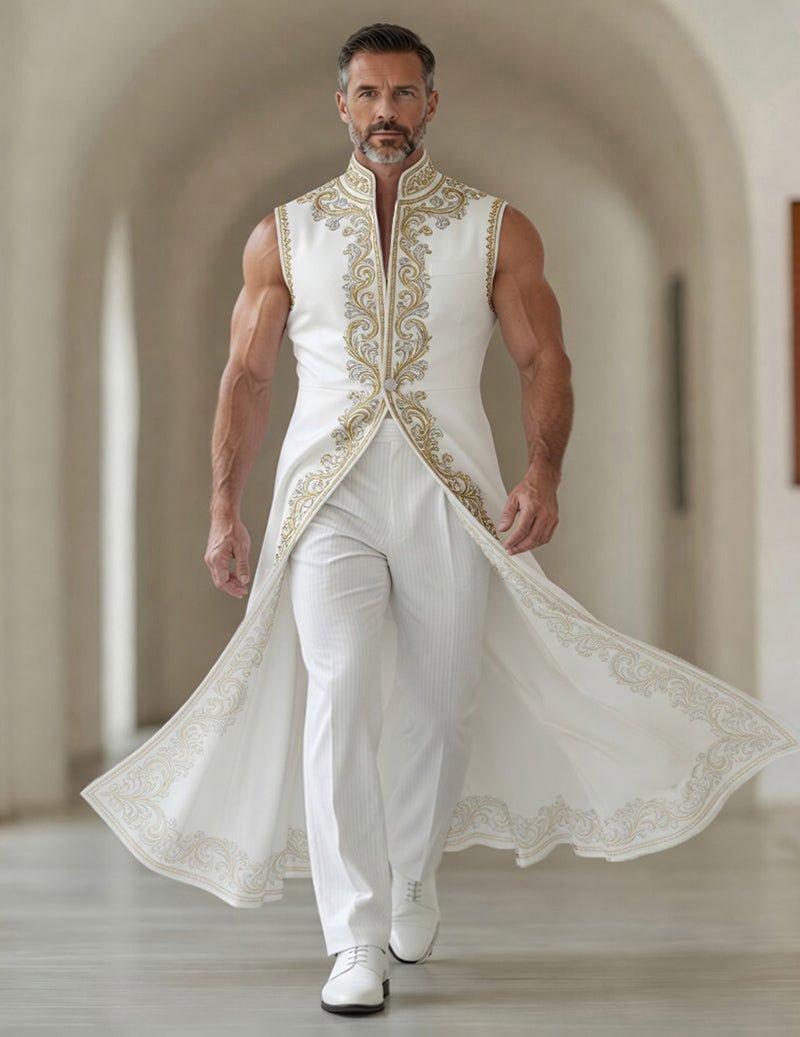Men's Mandarin Collar Tailcoat Jacket