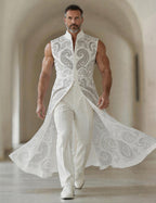 Men's Mandarin Collar Tailcoat Jacket