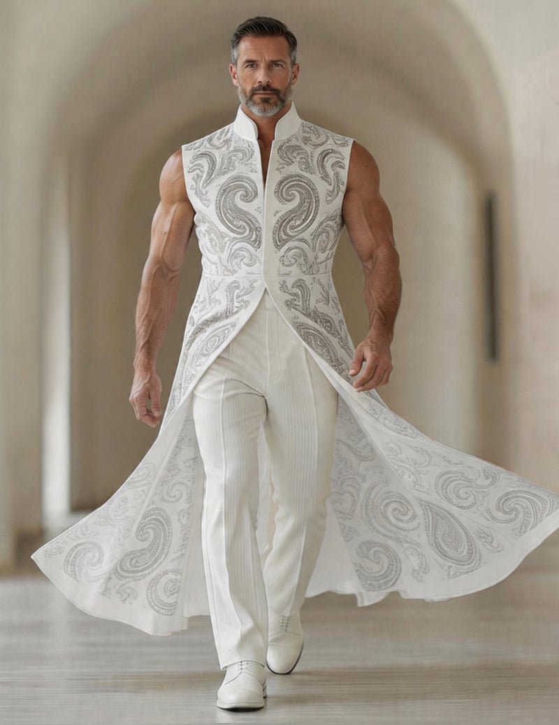 Men's Mandarin Collar Tailcoat Jacket