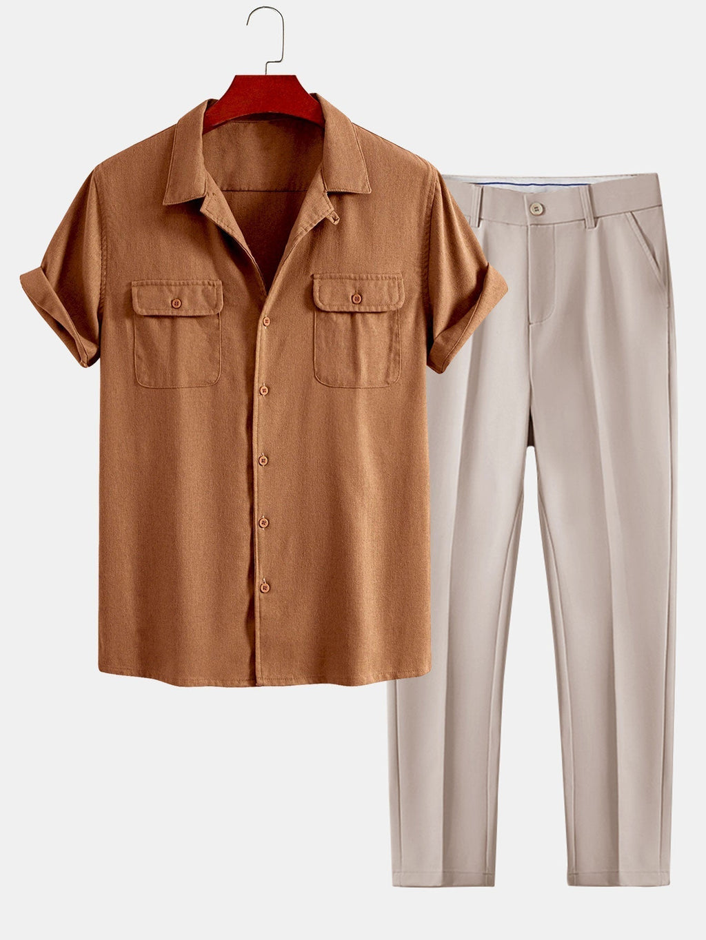 Men's Cuban Collar Summer Set