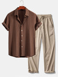 Men's Jacquard Shirt and Trouser Set