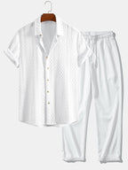 Men's Jacquard Shirt and Trouser Set