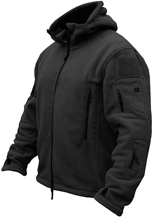 Men's Hooded Multi Pocket Fleece Jacket