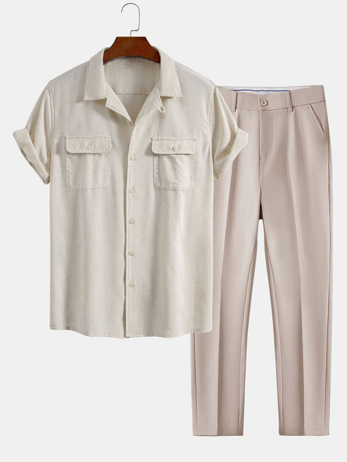 Men's Cuban Collar Summer Set